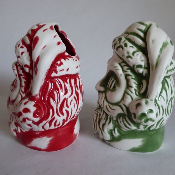 NEW 2020 LOST TEMPLE TRADERS SHRUNKEN SANTA CLAUS HEAD CERAMIC TIKI MUG SET - Picture 8 of 13